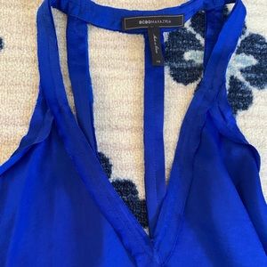 BCBGMaxAzria Tops - BCBG MAXAZRIA royal blue silk open back tank BCBGMaxAzria Tops - BCBG MAXAZRIA royal blue silk open back tank
